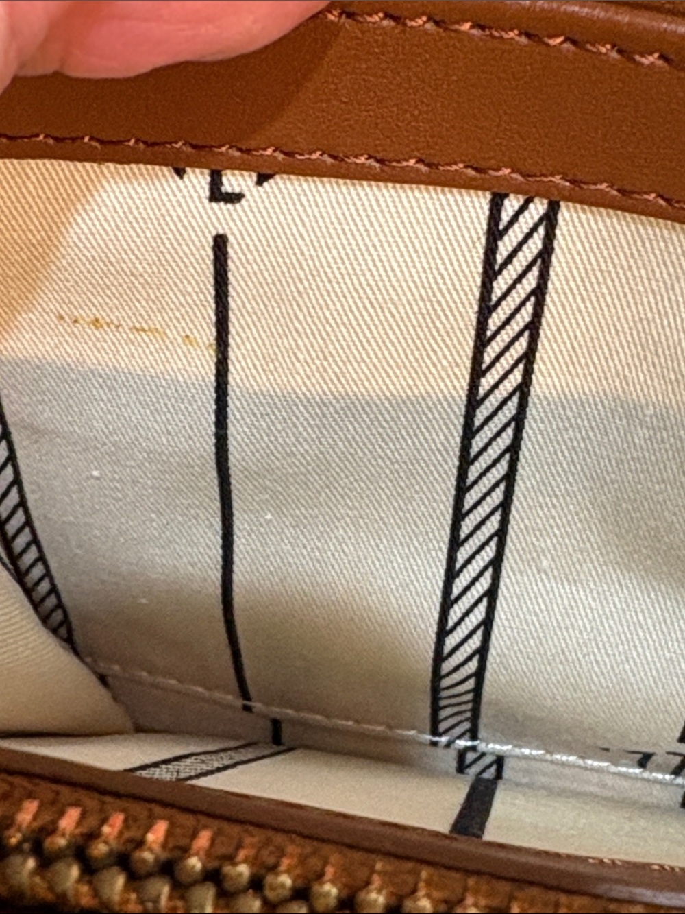 Lauren Ralph Lauren Navy Blue and Brown Printed Crossbody Wallet - Picture 10 of 17